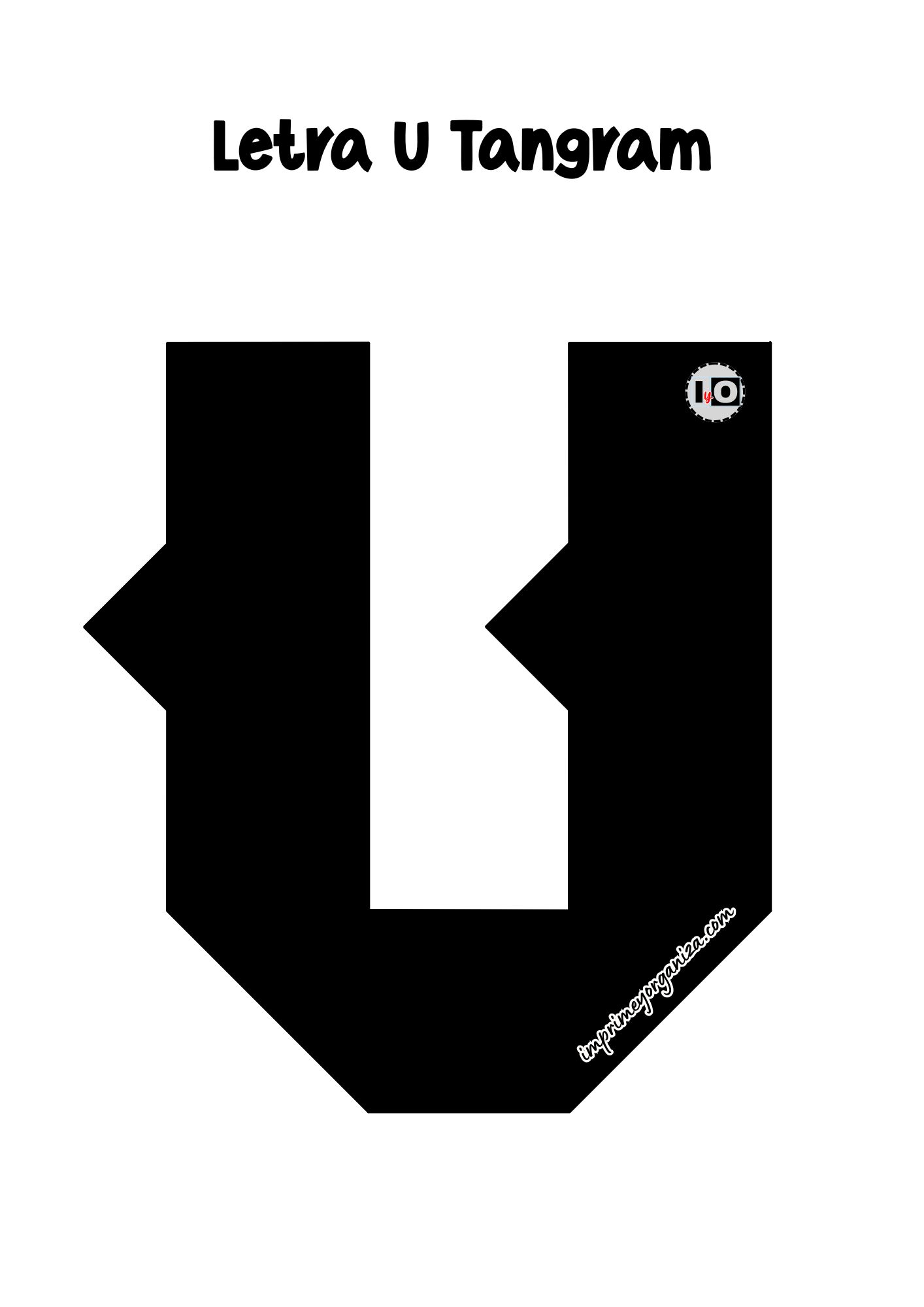 Letra U Tangram