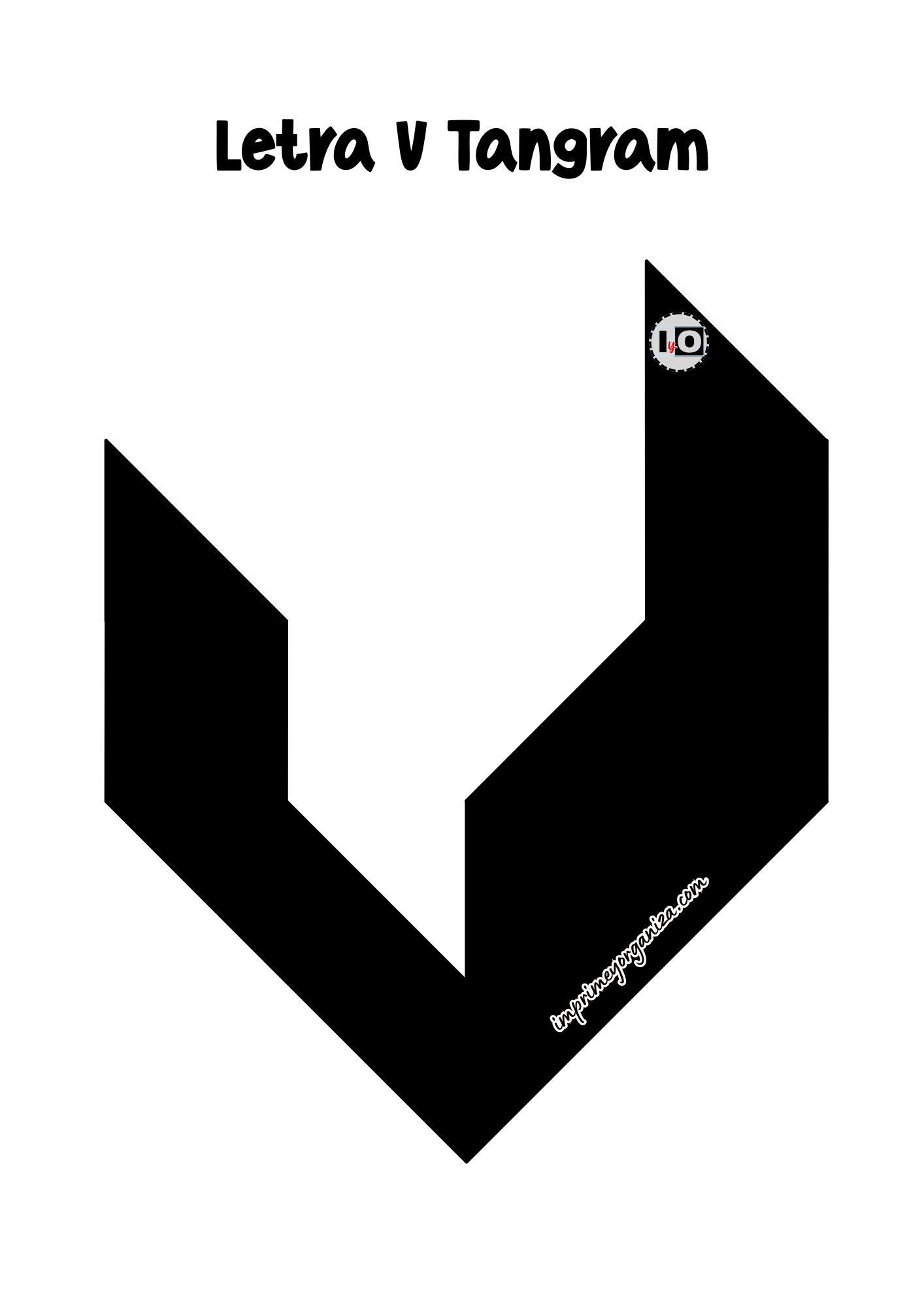 Letra V Tangram