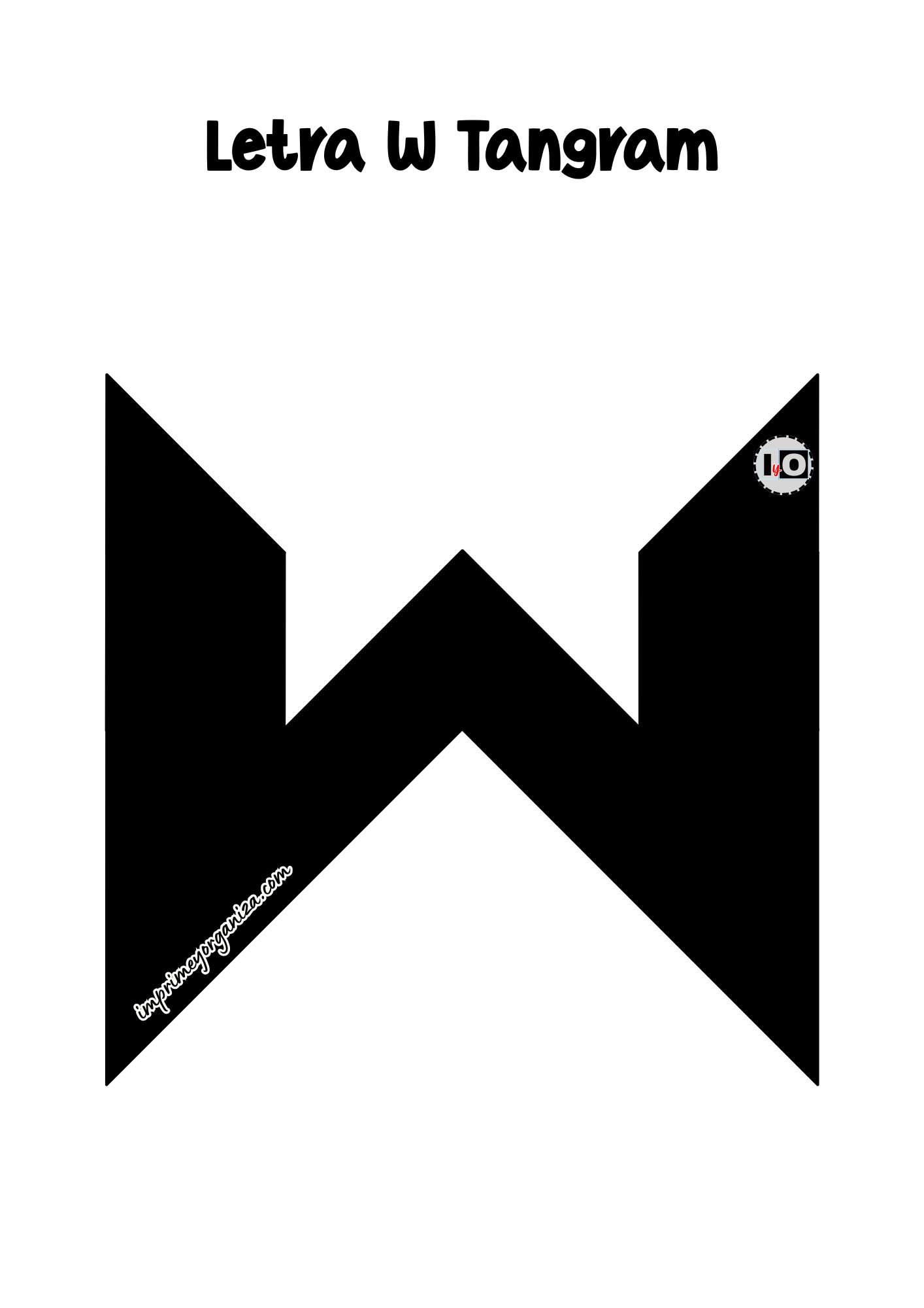 Letra W Tangram