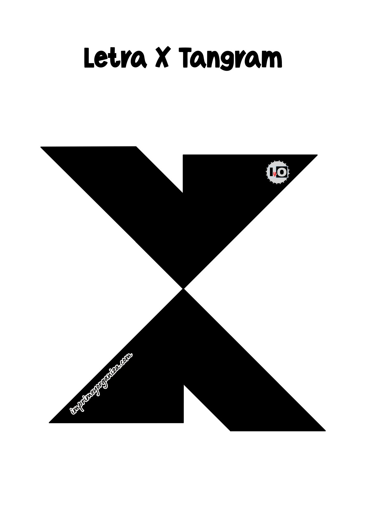 Letra X Tangram