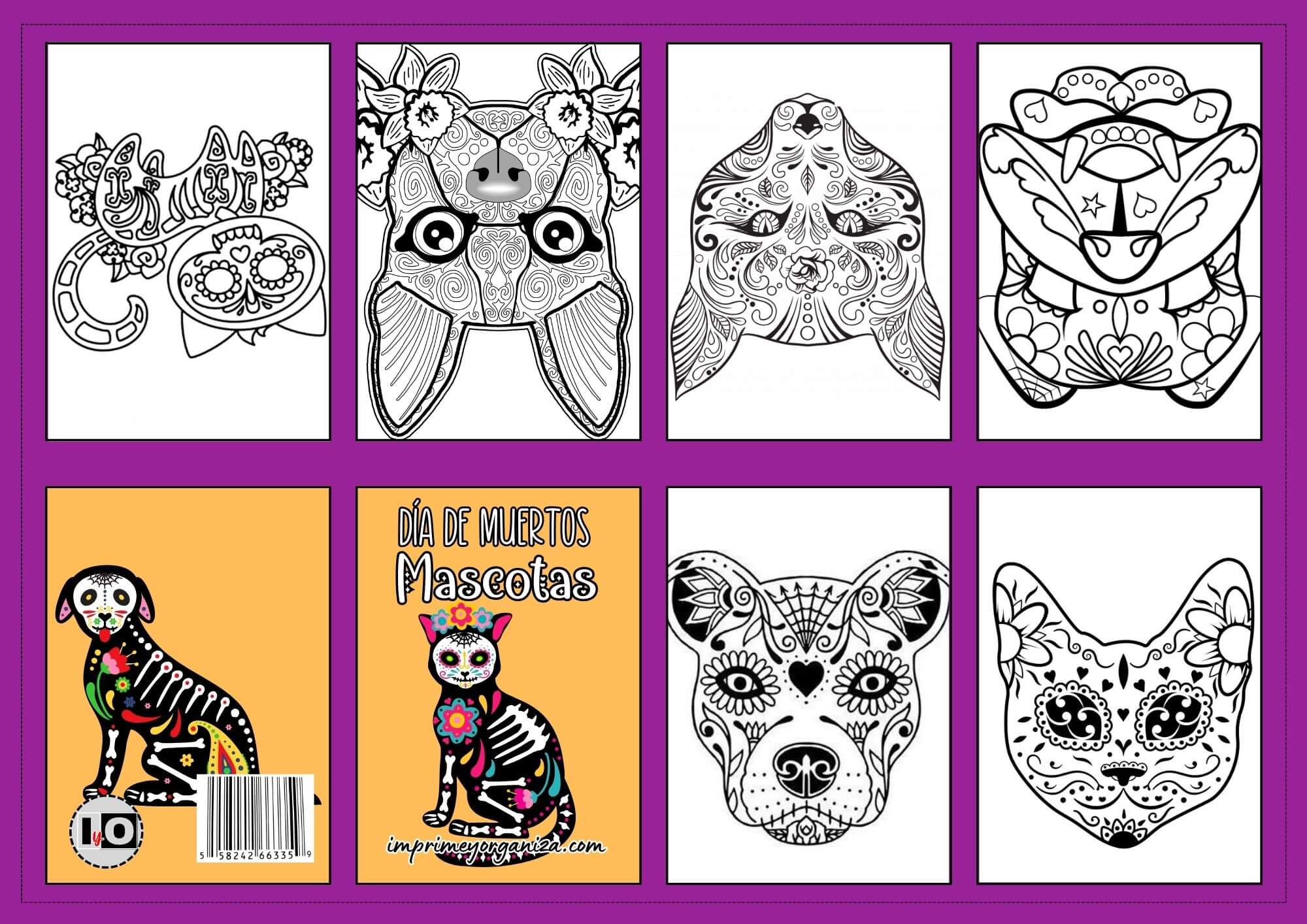 Librito Día de Muertos Mascotas