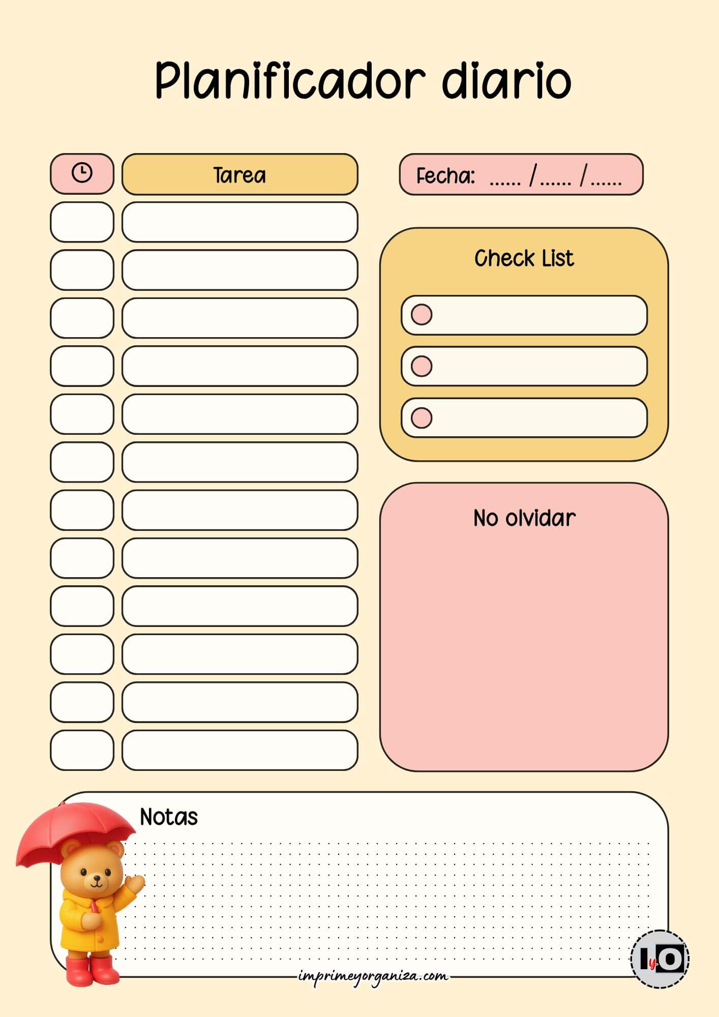 Planificador Diario Bobbie Goods Paraguas