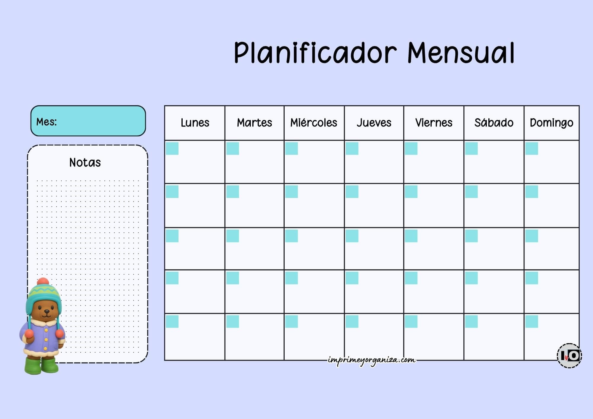 Planificador Mensual Bobbie Goods Abrigo