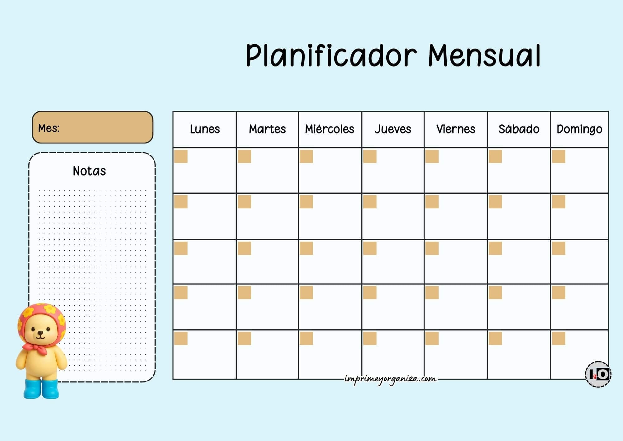 Planificador Mensual Bobbie Goods Botas