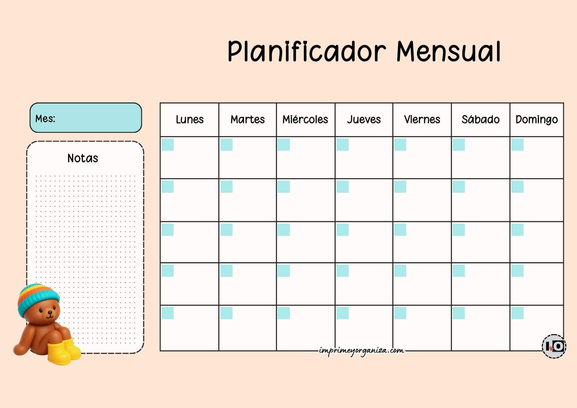 Planificador Mensual Bobbie Goods Gorro