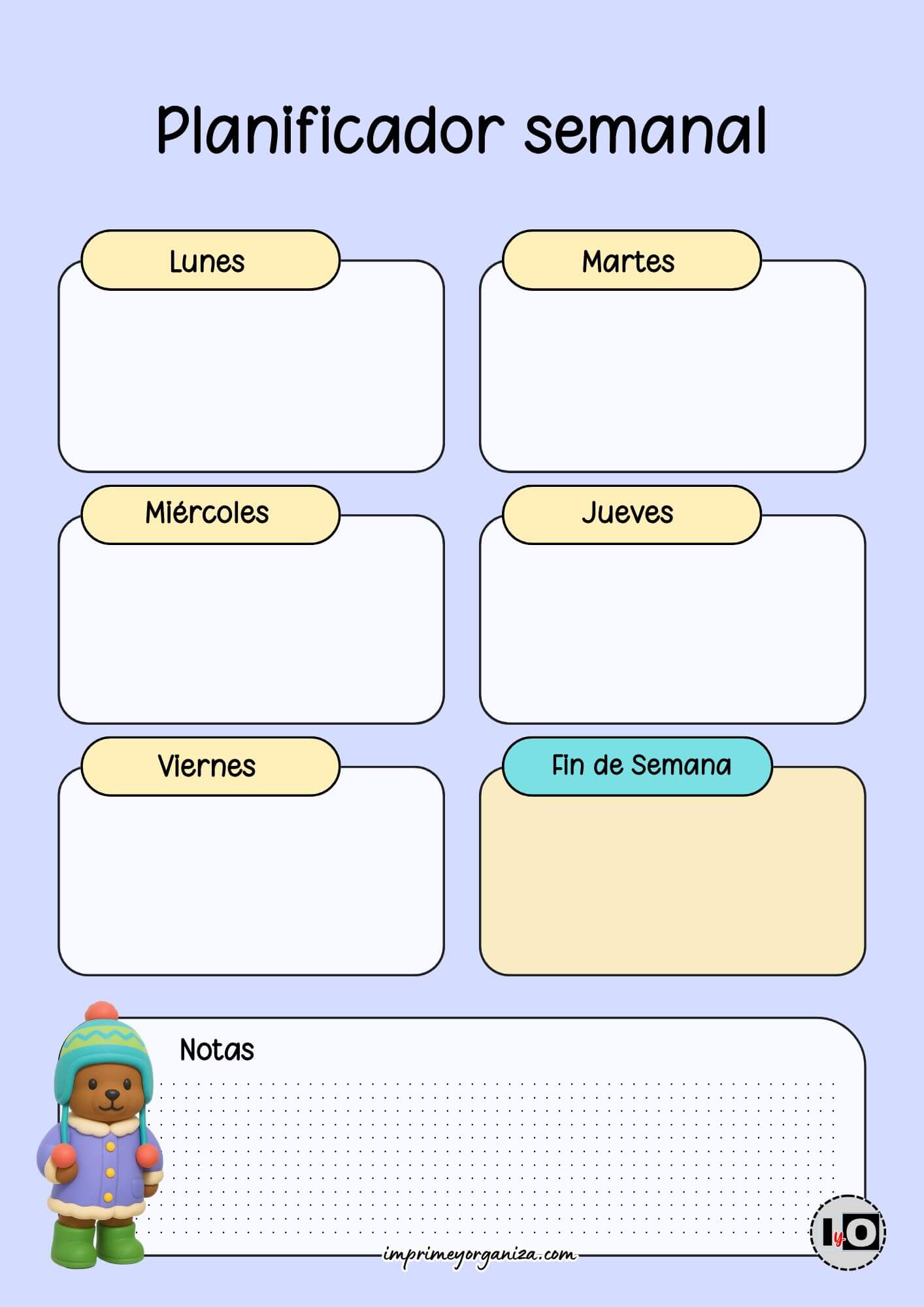 Planificador Semanal Bobbie Goods Abrigo