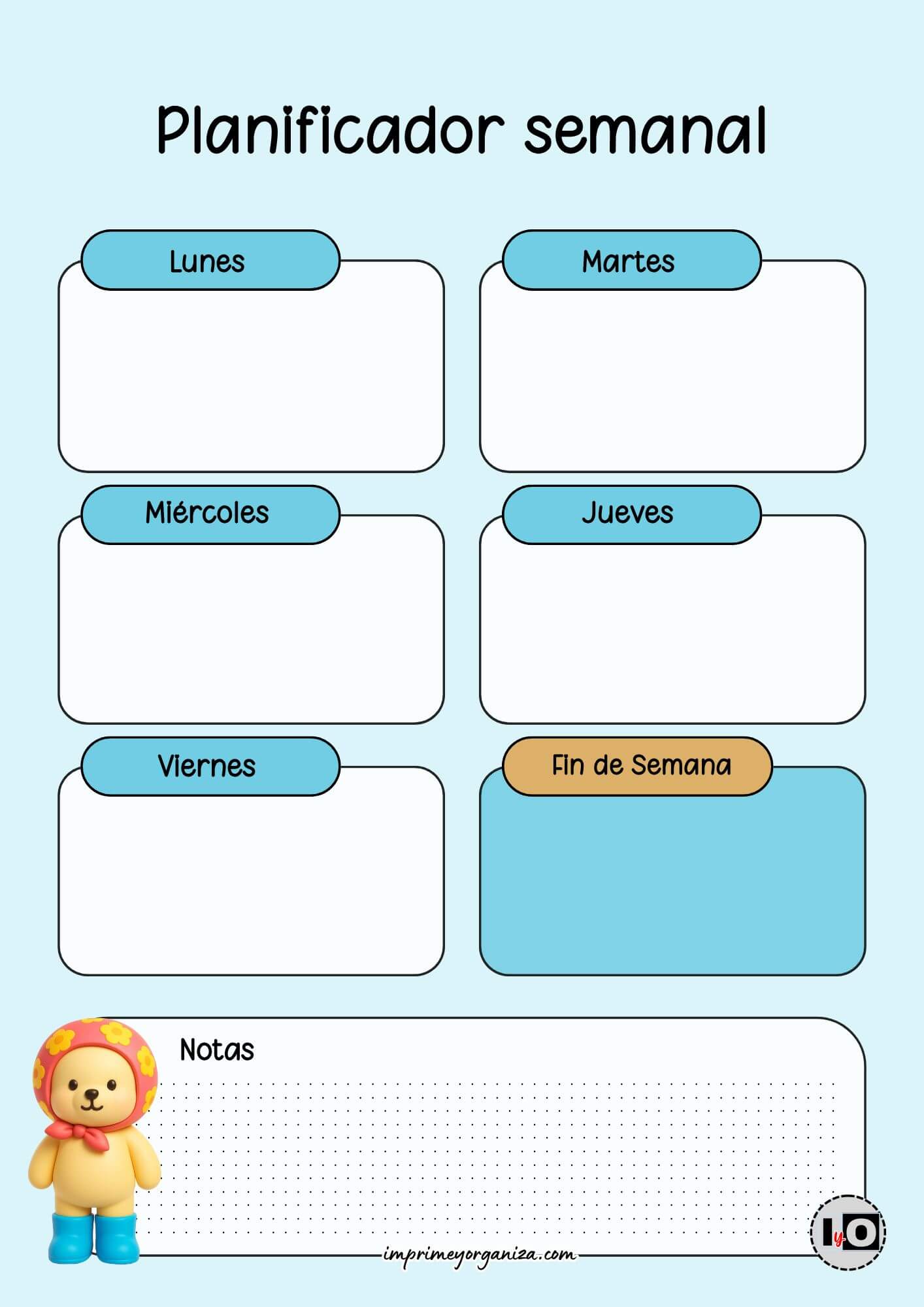 Planificador Semanal Bobbie Goods Botas