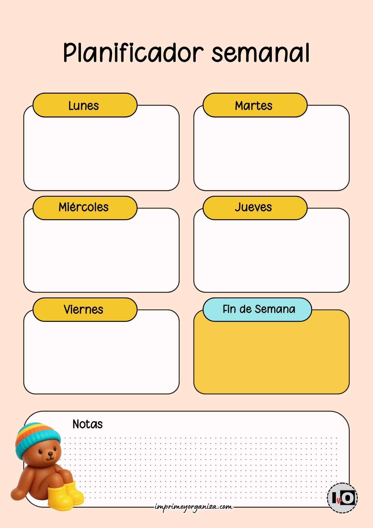 Planificador Semanal Bobbie Goods Gorro