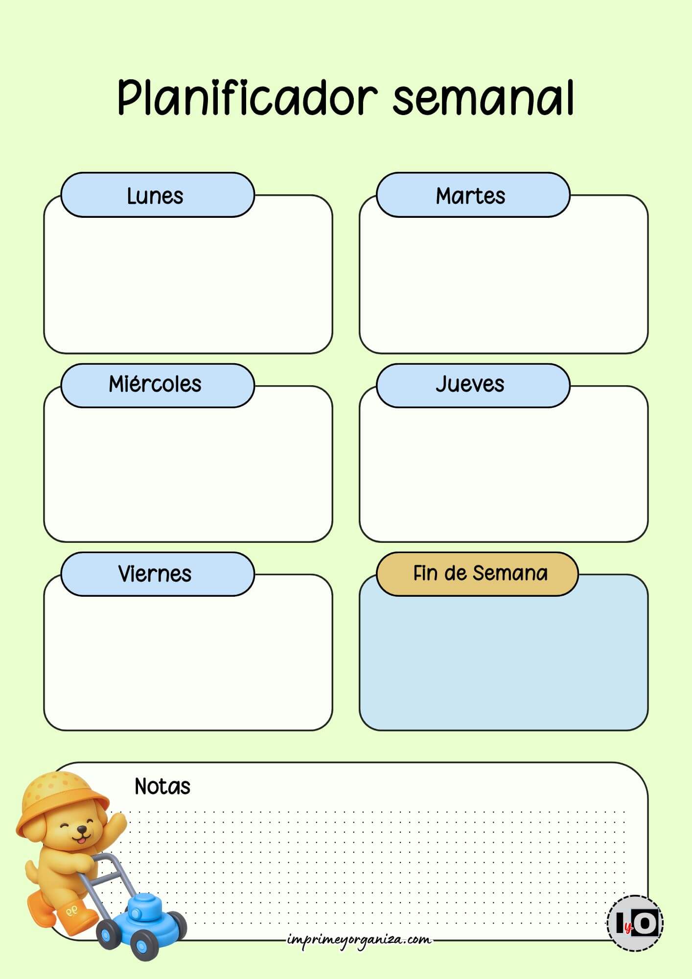 Planificador Semanal Bobbie Goods Jardinero