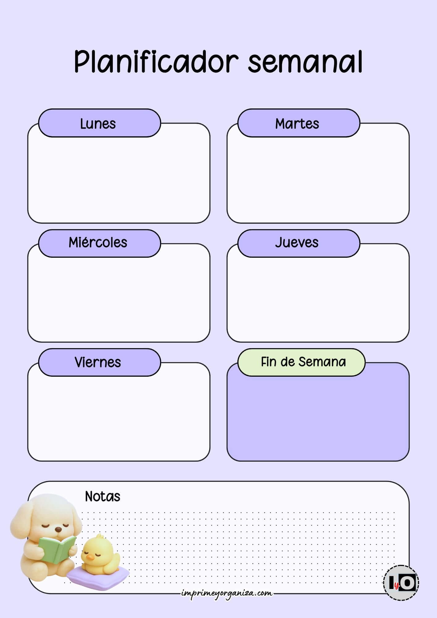 Planificador Semanal Bobbie Goods Pollito