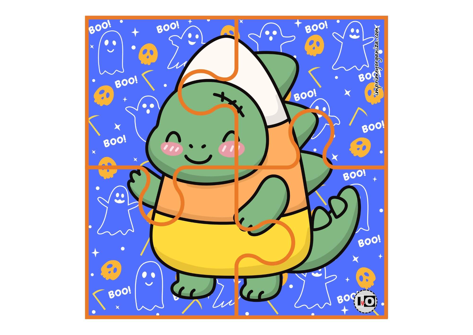 Puzzle Halloween Dino