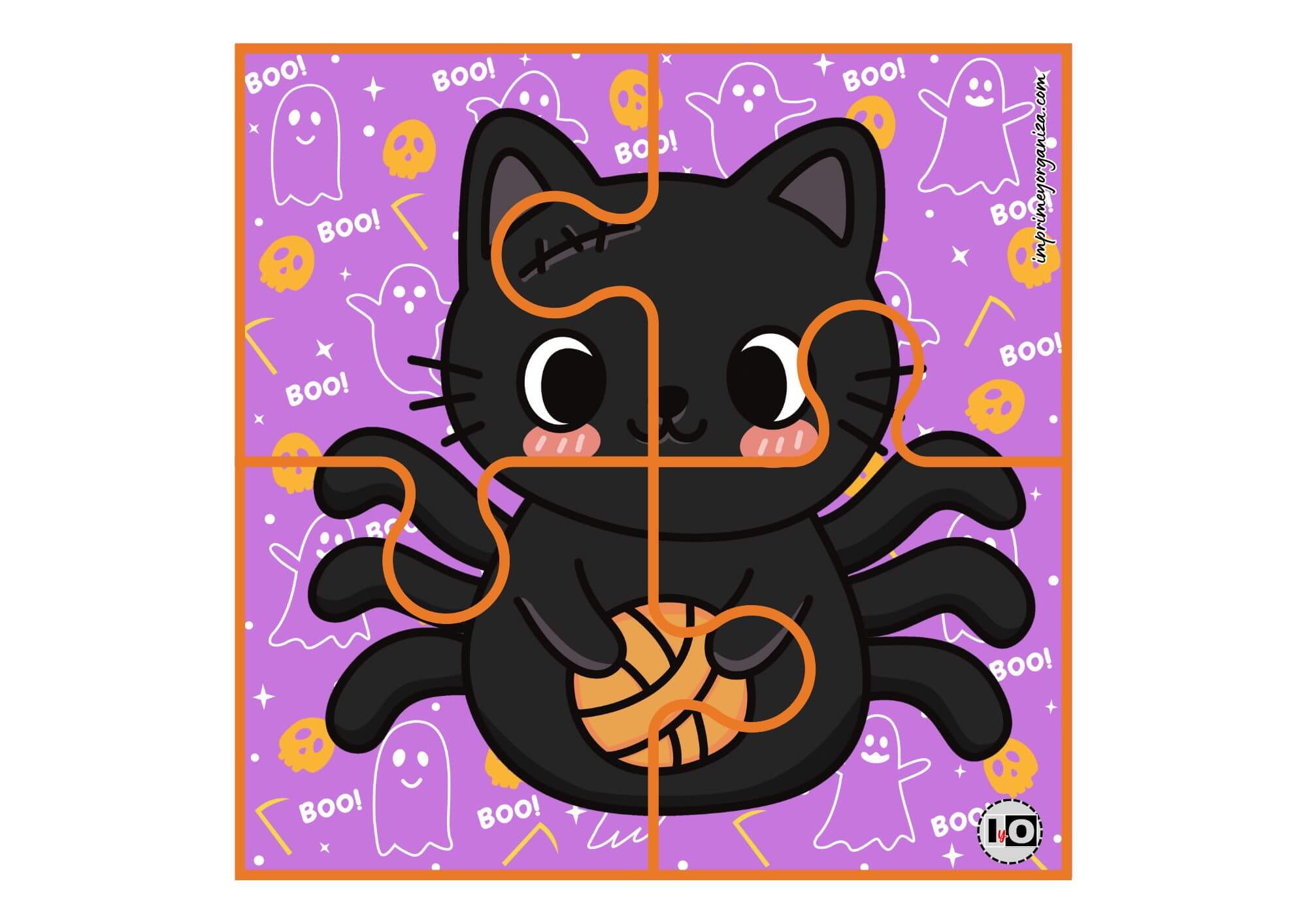 Puzzle Halloween Gato