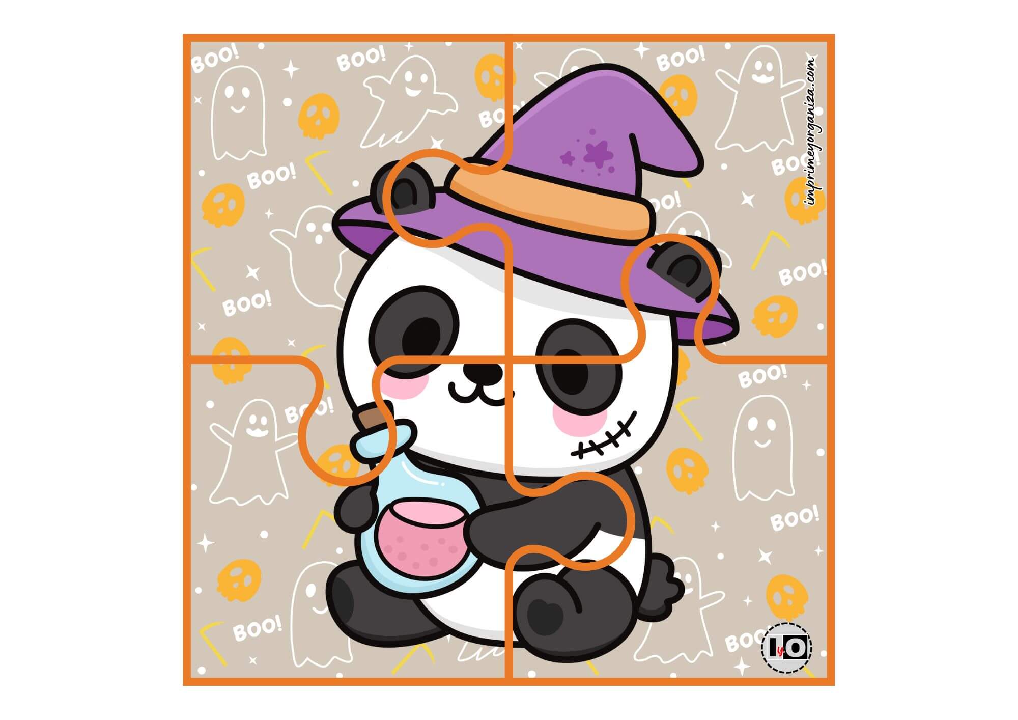Puzzle Halloween Panda