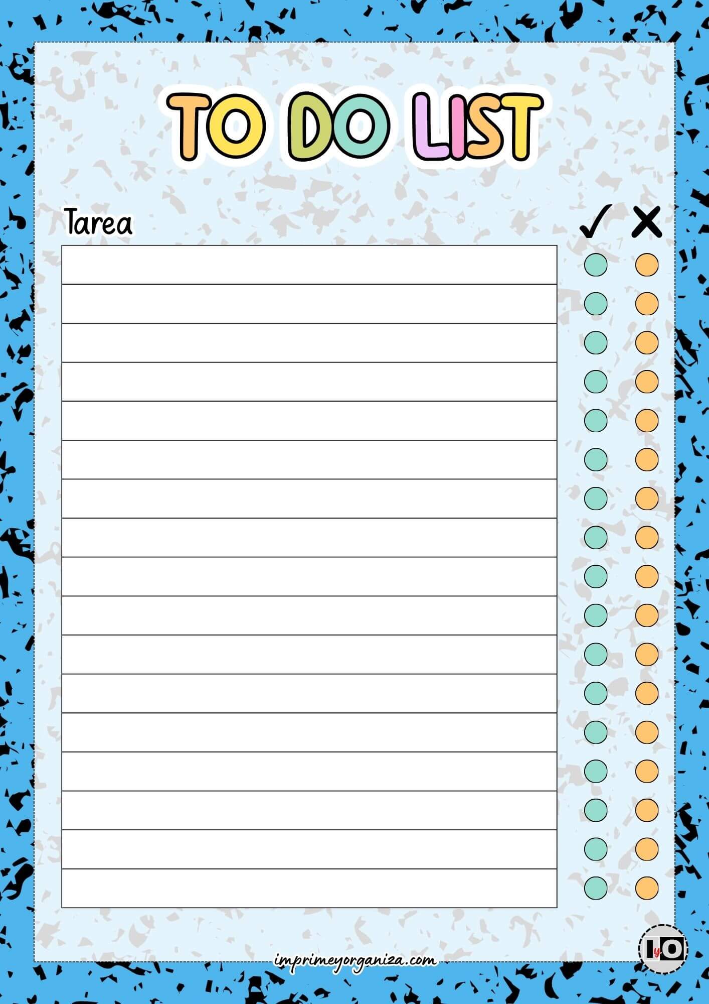 To do list pastel azul