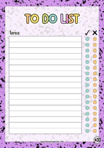 To do list pastel lila