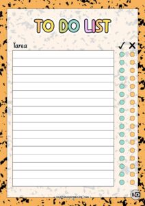 To do list pastel naranja
