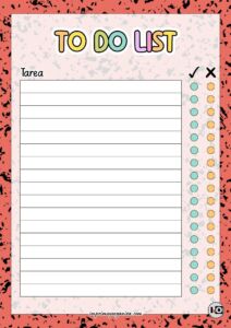 To do list pastel rojo