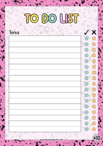 To do list pastel rosa
