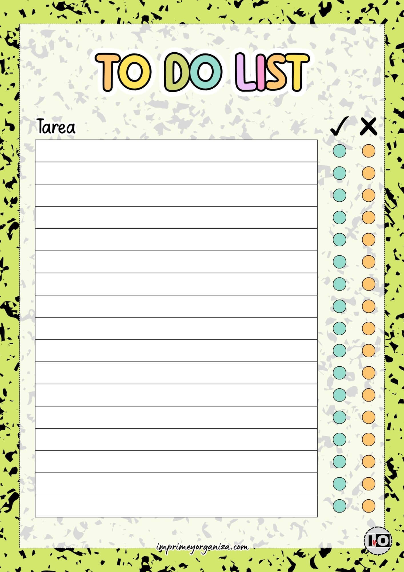 To do list pastel verde
