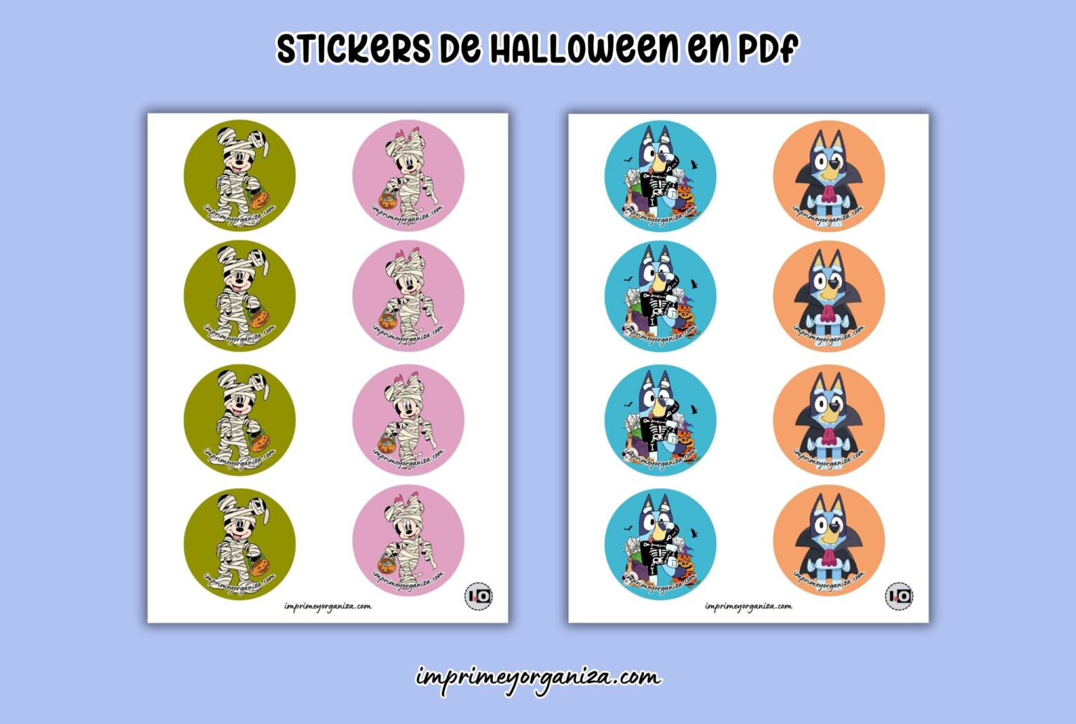 Stickers de Halloween para Imprimir en PDF [GRATIS]