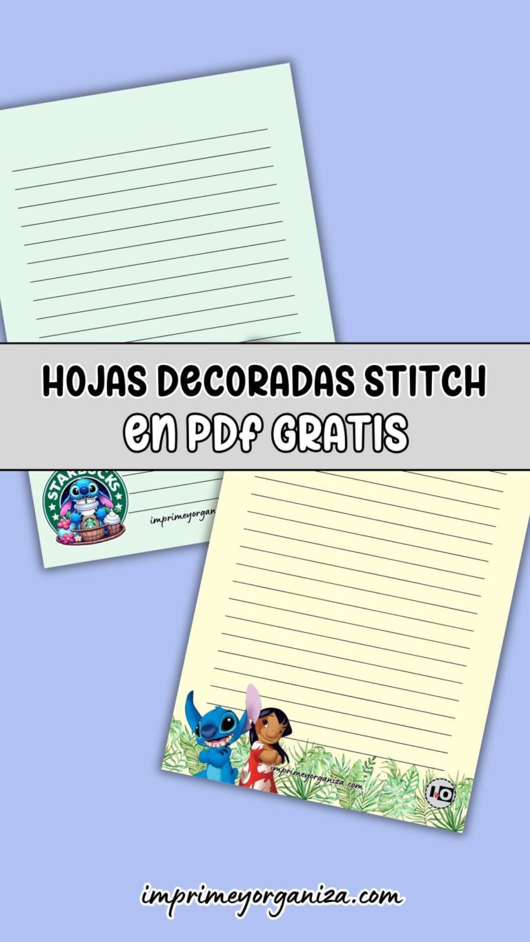hojas decoradas stitch