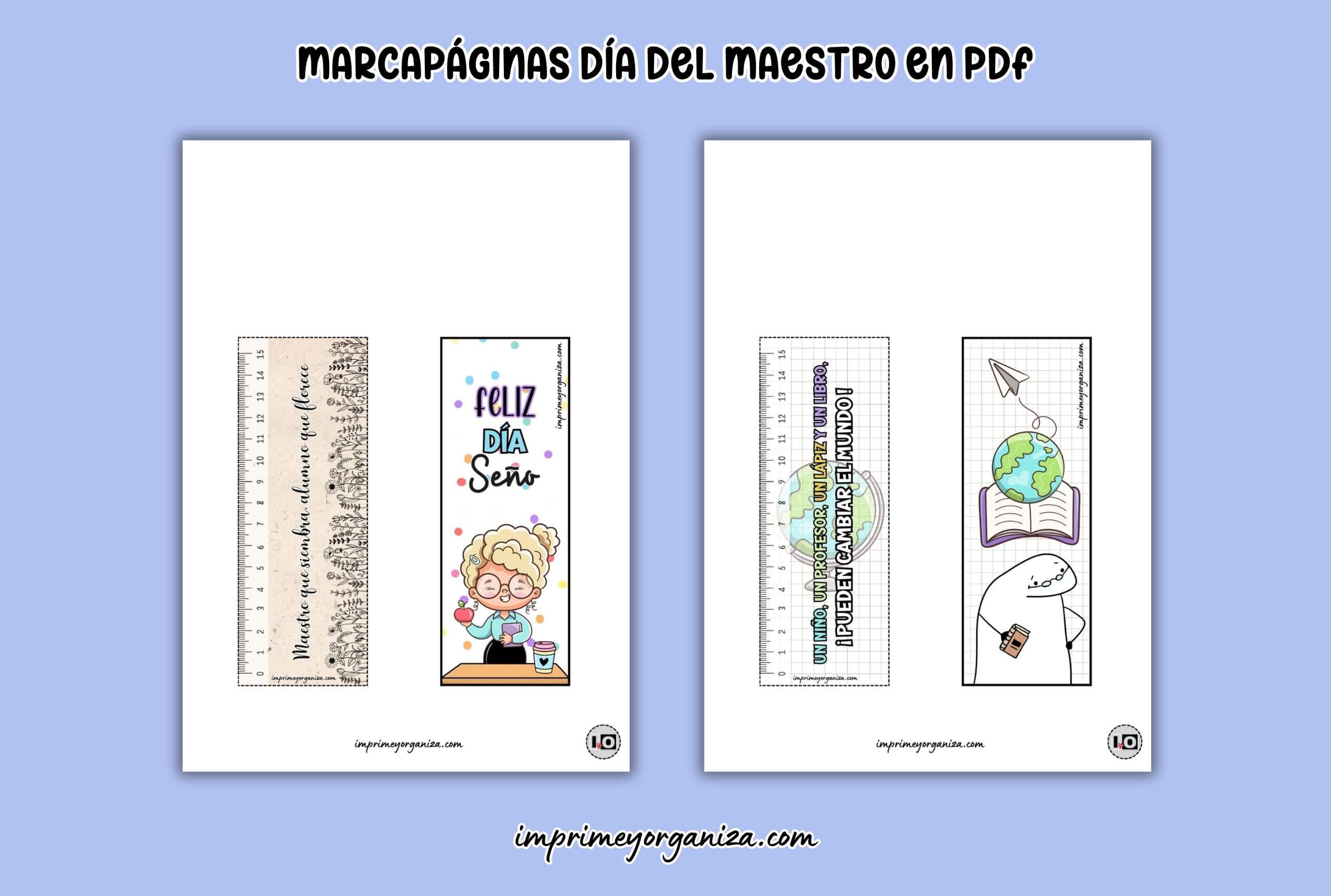 marcapáginas día del maestro gratis en pdf