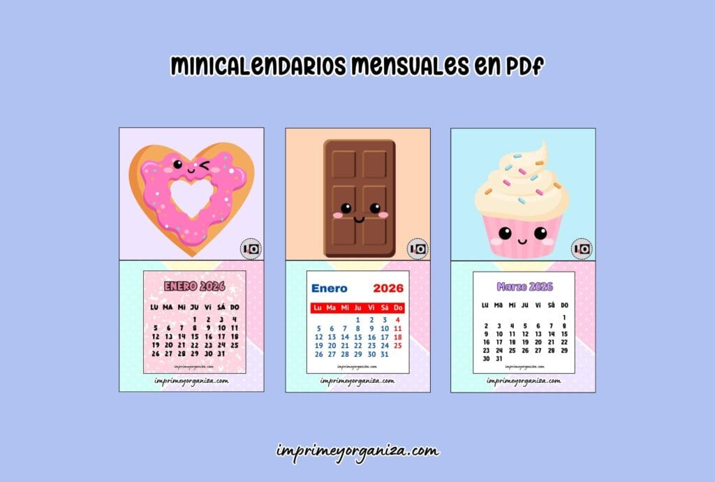 minicalendarios mensuales gratis en pdf