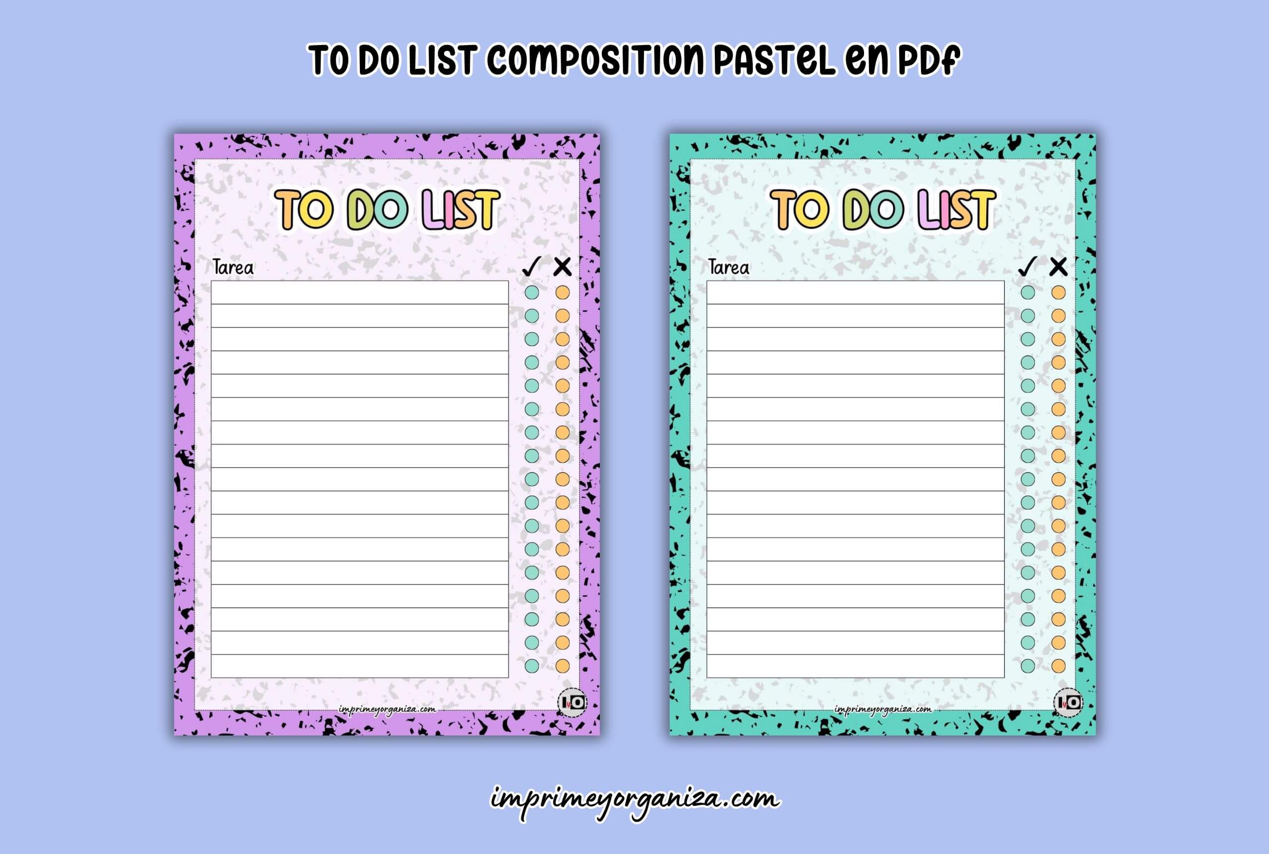 to do list colores y pastel para imprimir en pdf