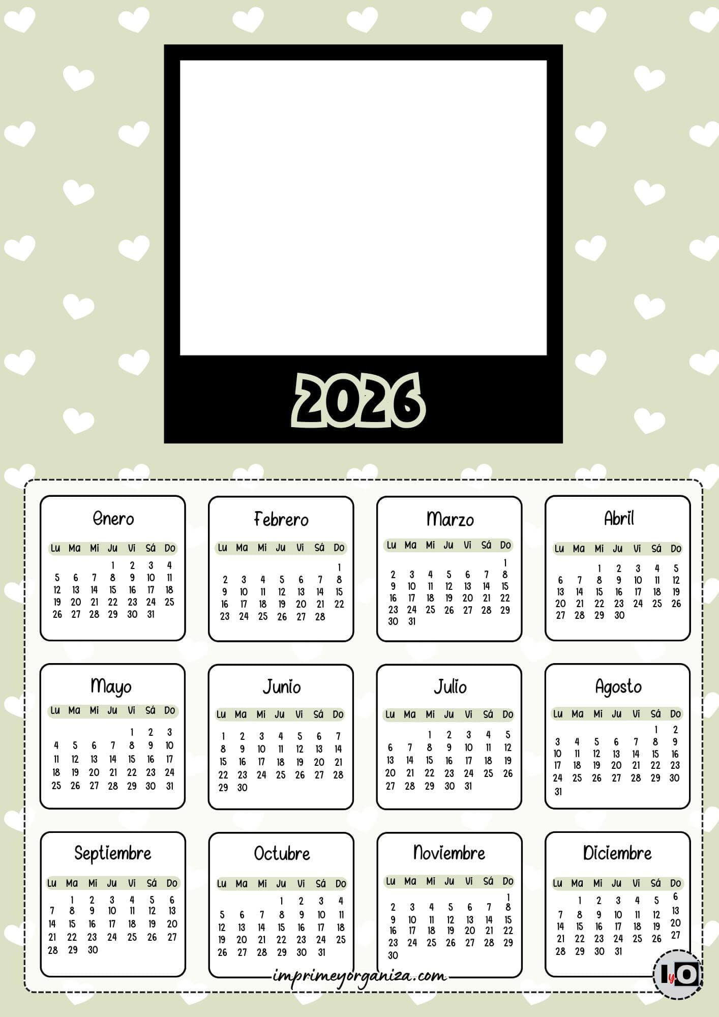 Calendario 2026 Foto Caqui