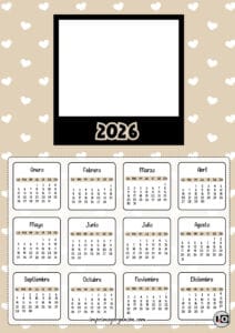Calendario 2026 Foto Marrón