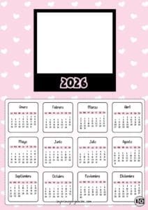 Calendario 2026 Foto Rosa