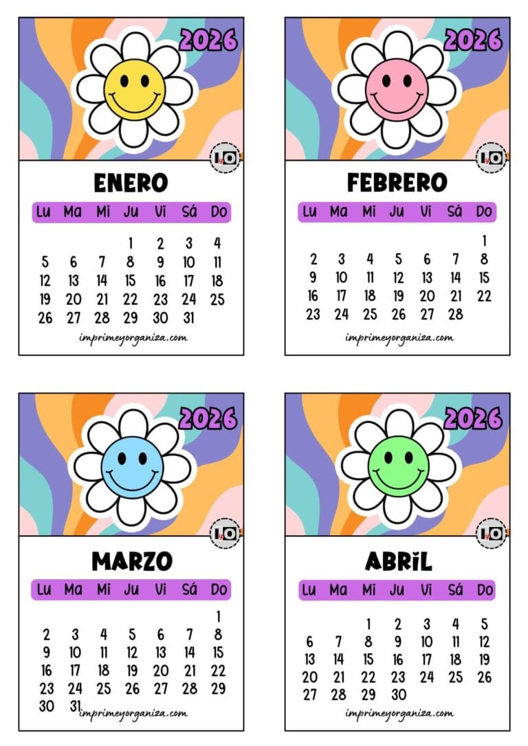 Calendario 2026 apilable Groovy