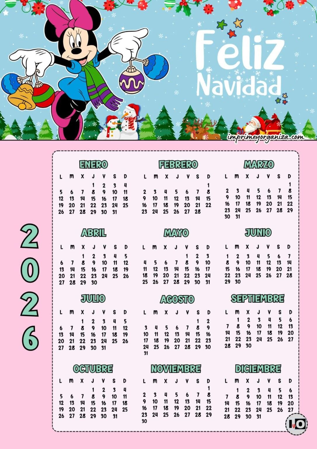 Calendarios Navideños en PDF [GRATIS]