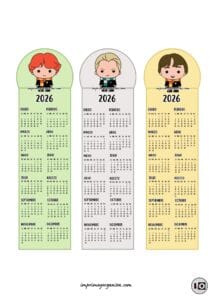 Calendarios Marcapáginas 2026 Amigos Harry Potter