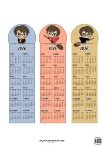 Calendarios Marcapáginas 2026 Harry Potter