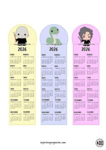 Calendarios Marcapáginas 2026 Villanos Potter