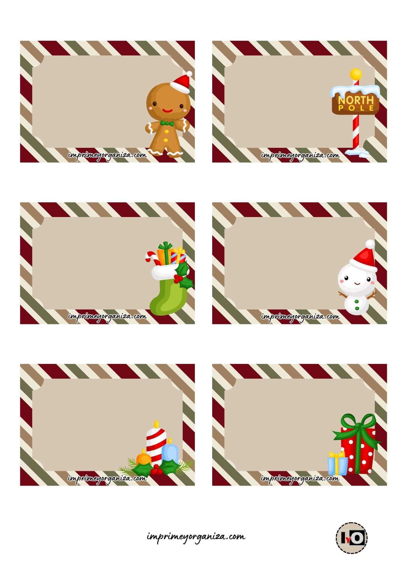 Etiquetas de Adornos Navidad