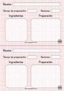 Ficha de receta rosa
