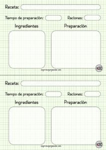 Ficha de receta verde