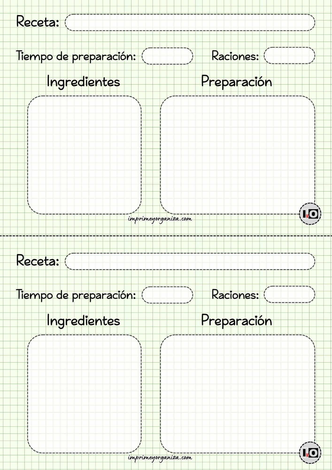 Ficha de receta verde