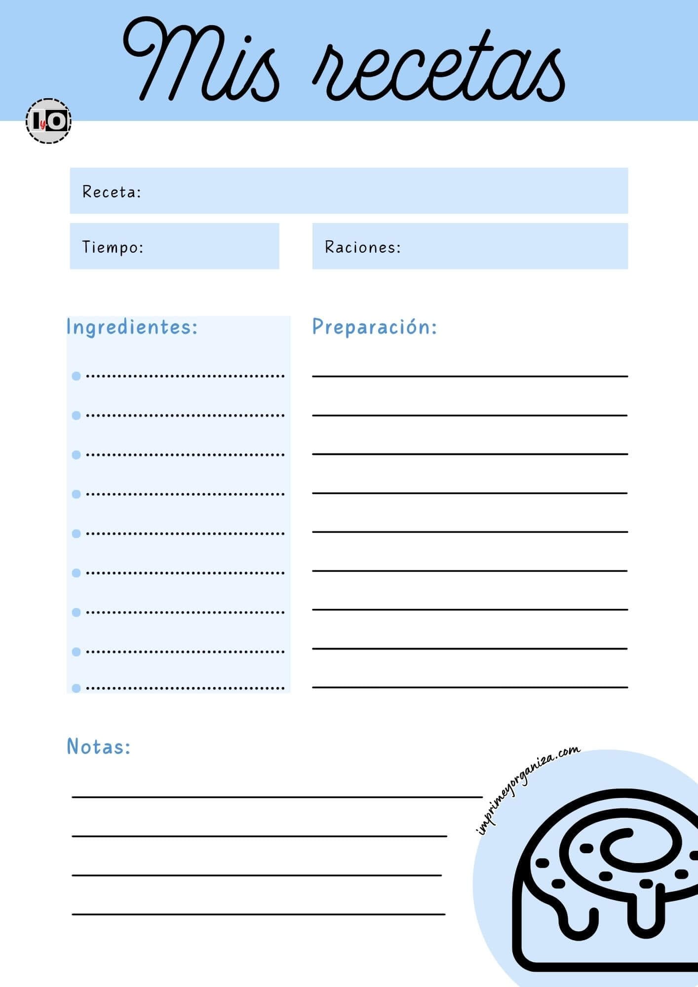 Hoja Receta Cinnamon Roll