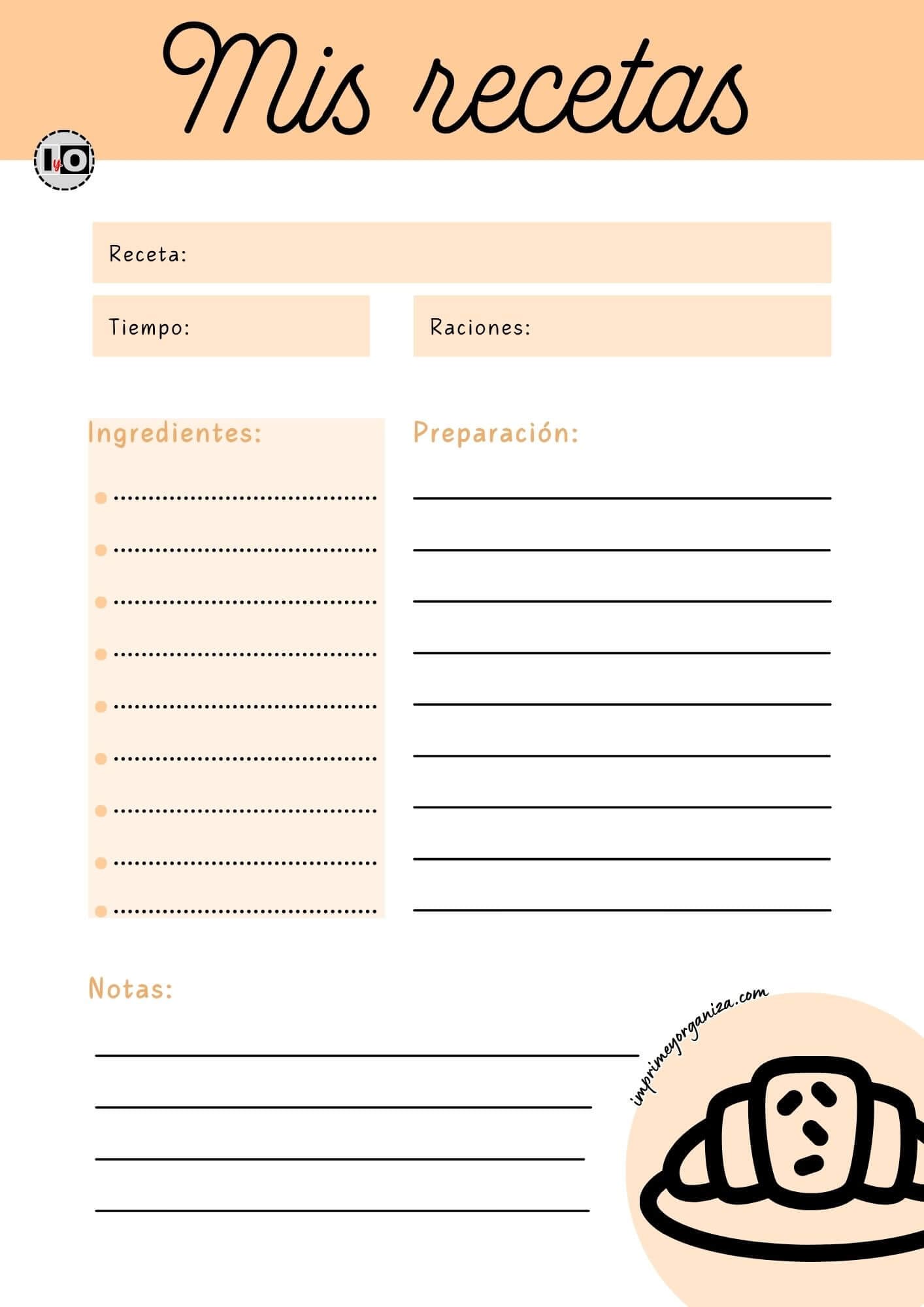 Hoja Receta Croissant