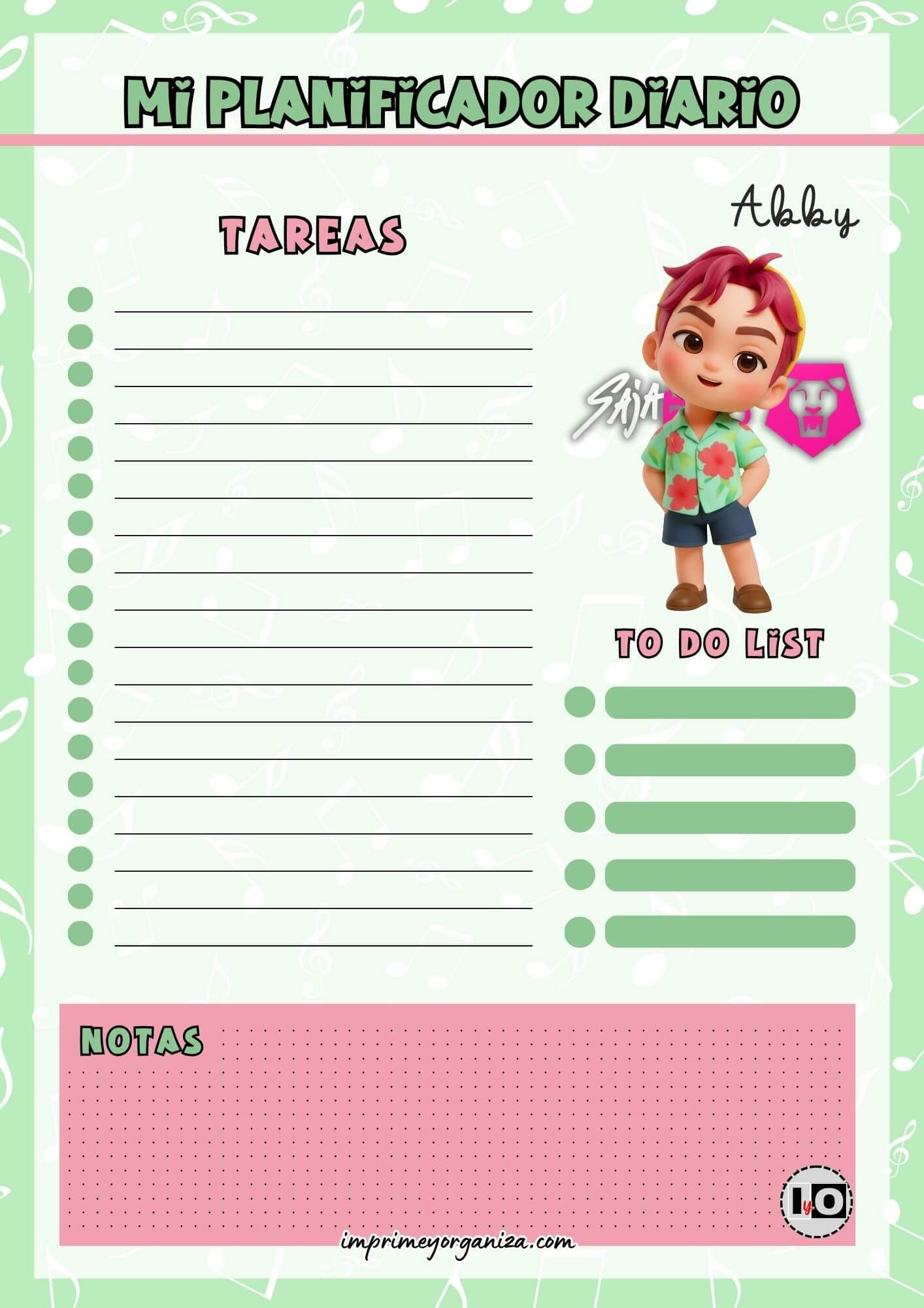 Planificador Diario Abby