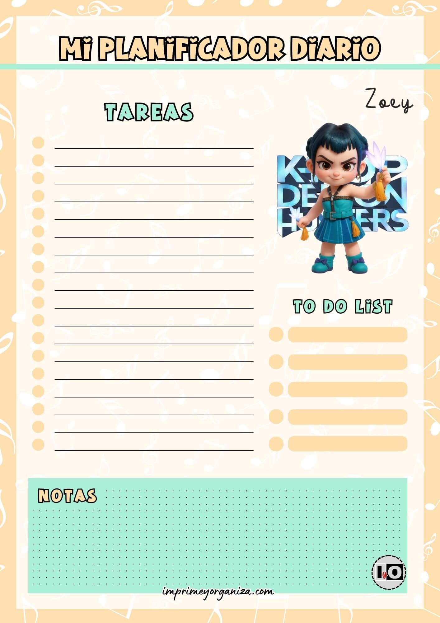 Planificador Diario Zoey