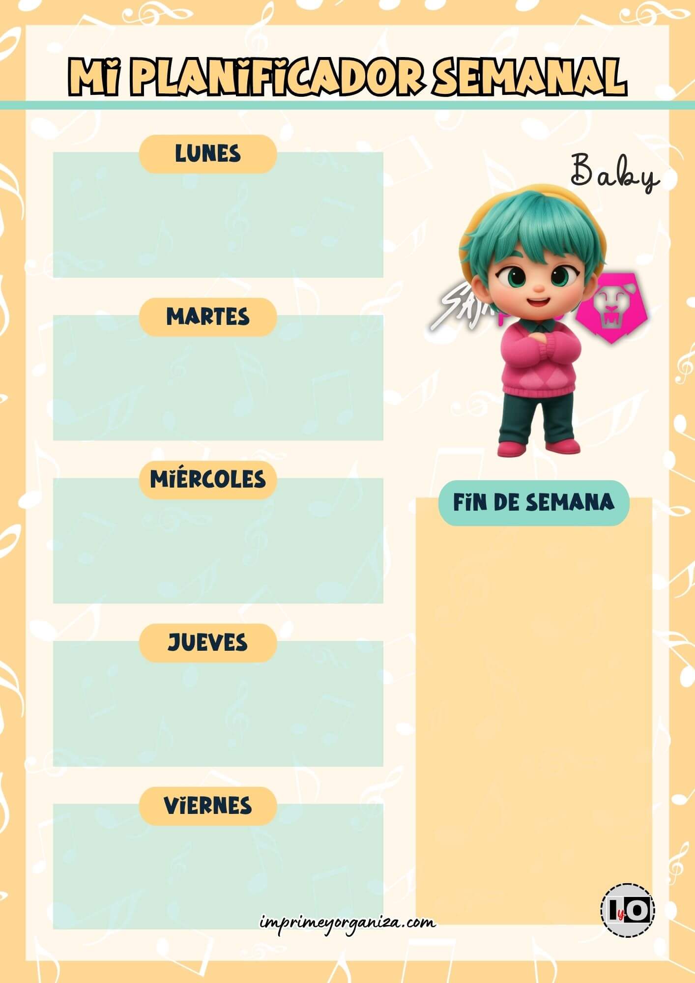 Planificador Semanal Baby