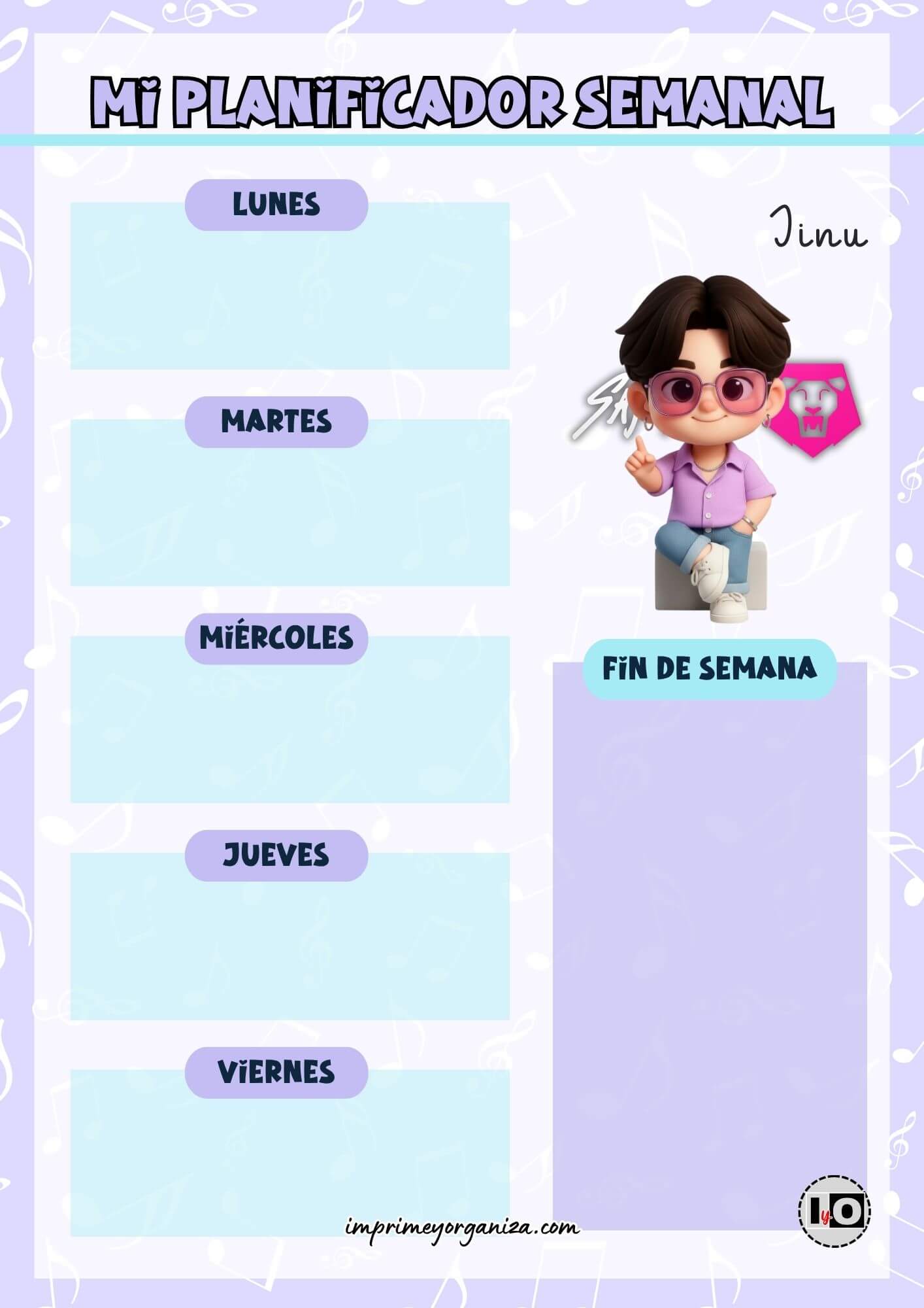 Planificador Semanal Jinu