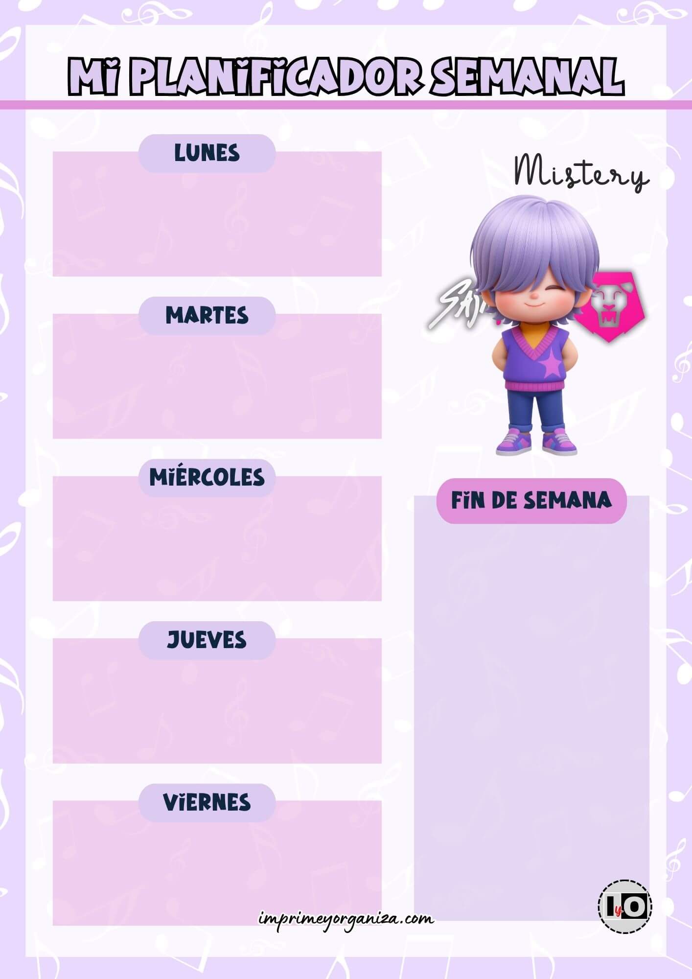 Planificador Semanal Mistery