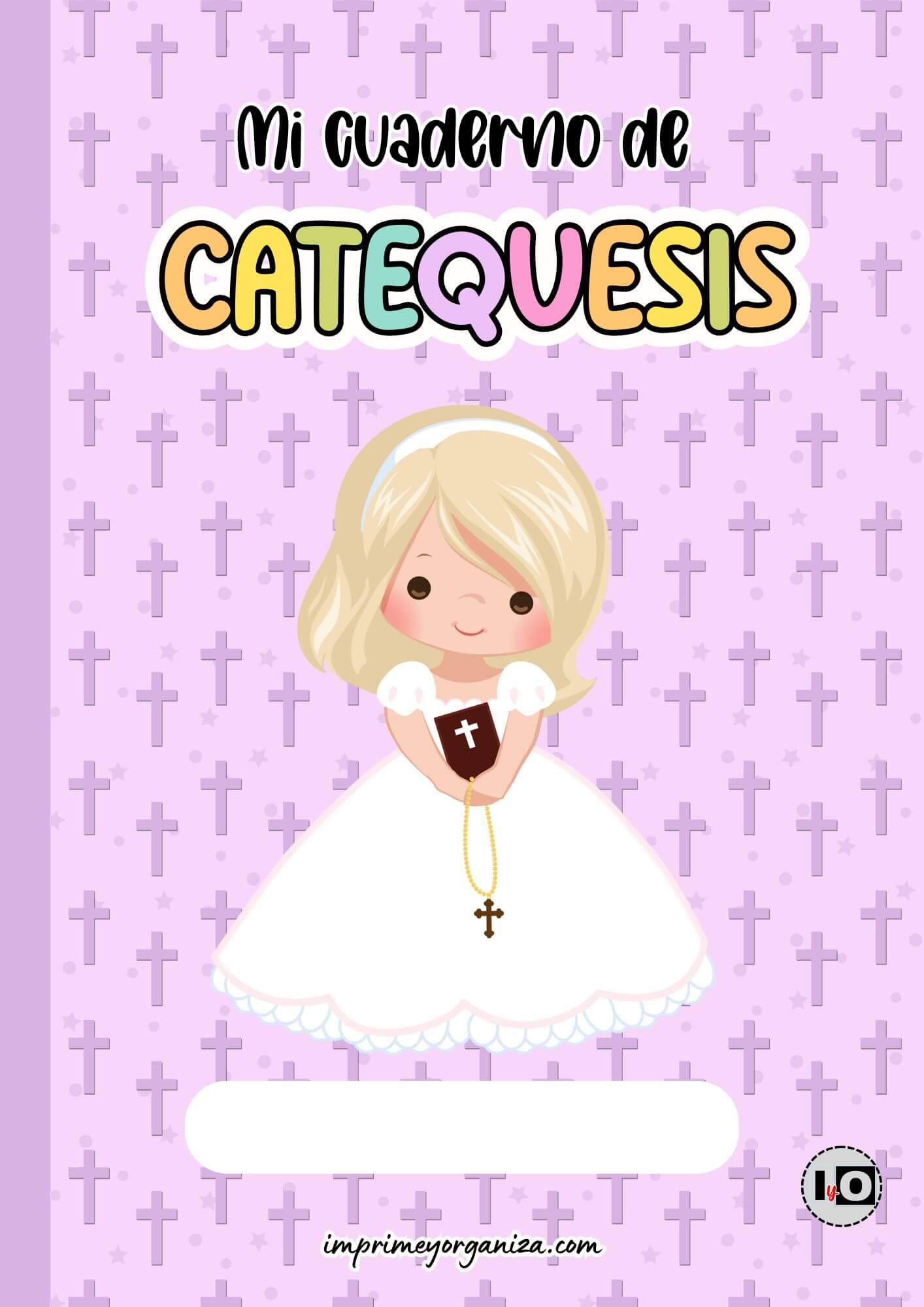 Portada catequesis niña lila