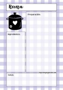 Receta Mosaico Lila