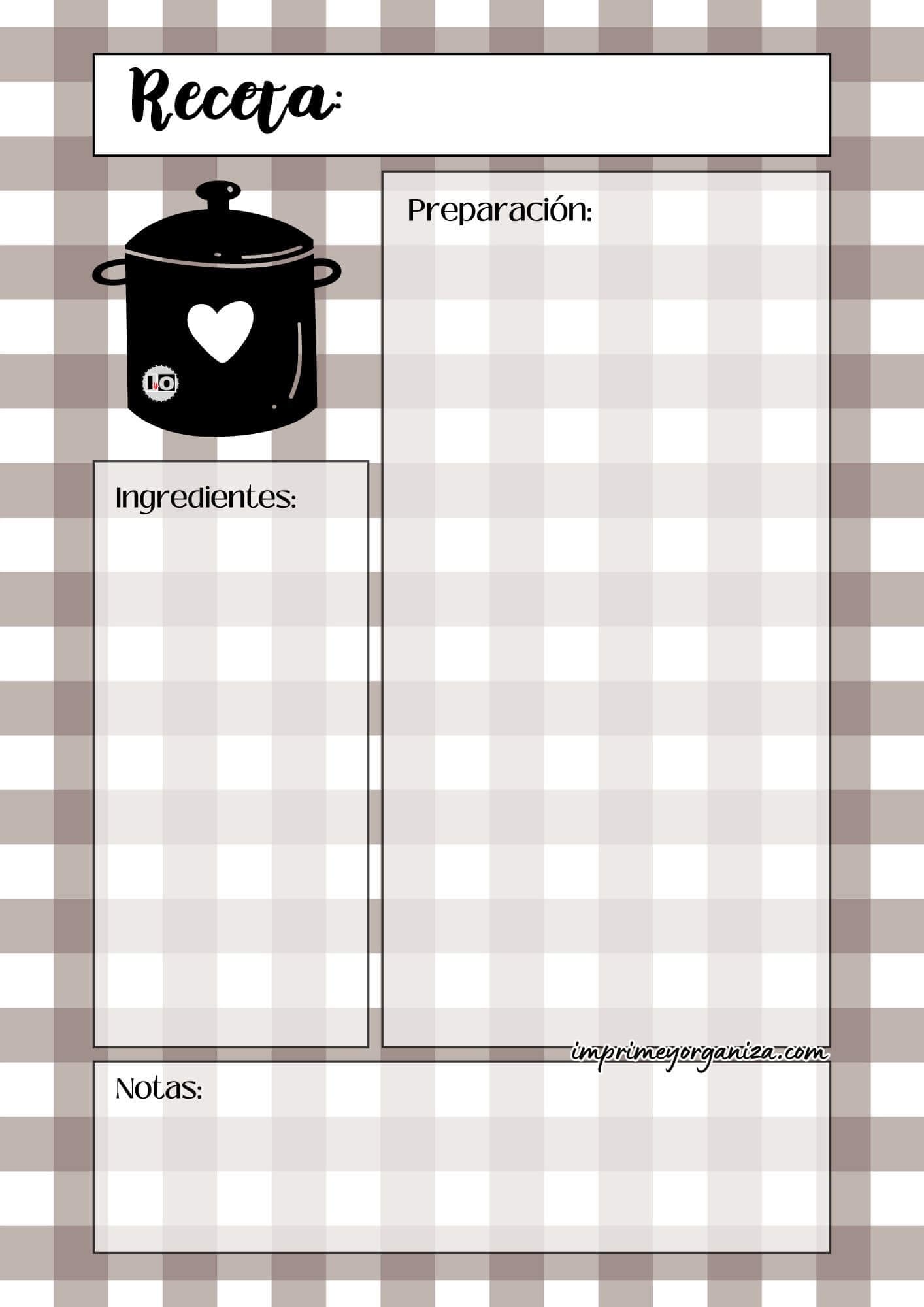 Receta Mosaico Marrón